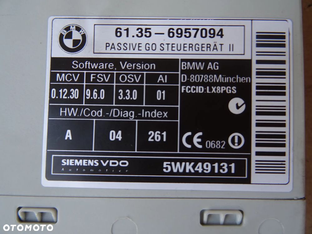 BMW E61 E60 MODUŁ STEROWNIK PASSIVE GO STEUERGERAT 6957094 - 3