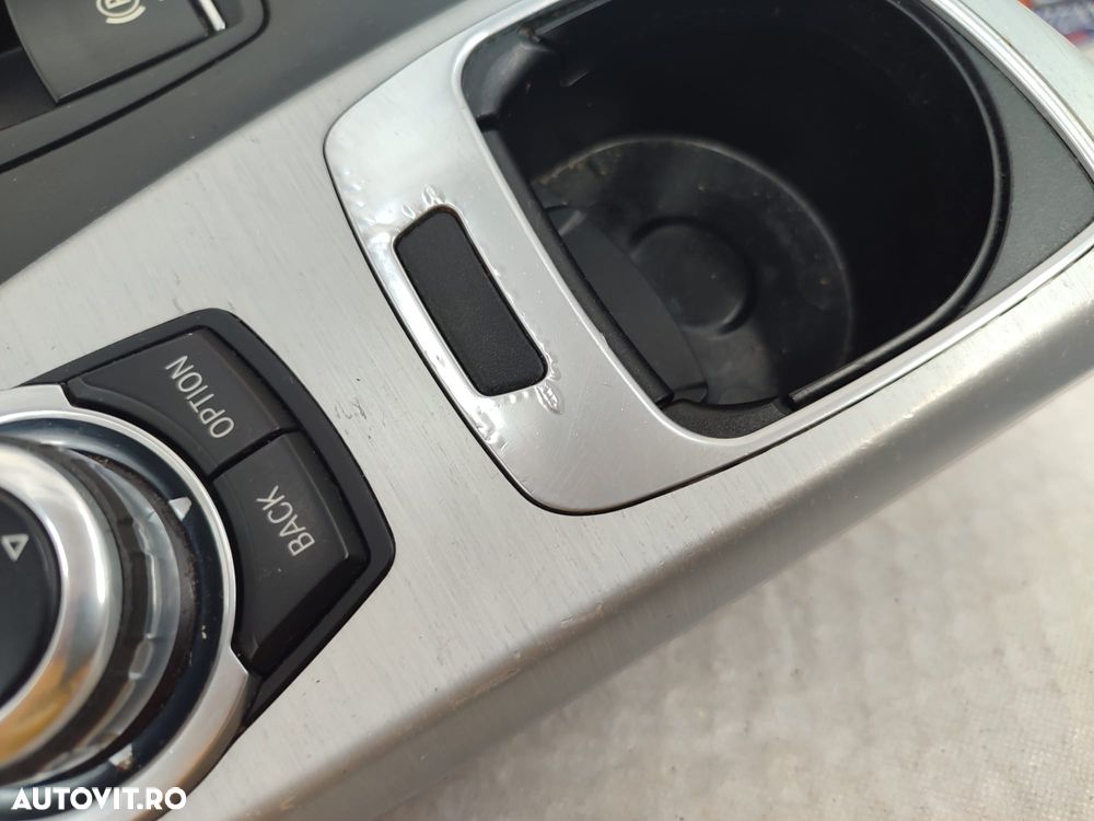 PANOU COMANDĂ I-DRIVE / CONSOLĂ CENTRALĂ CU CONTROLLER MULTIMEDIA + SCRUMIERĂ BMW SERIA 5 (F10 / F11) 2010–2017 / COD OEM 65829206444-01 (5E2) - 6