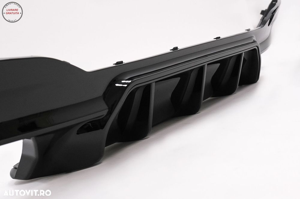 Difuzor Bara Spate BMW Seria 5 G30 G31 (2017+) M5 Design Negru Lucios- livrare gratuita - 8