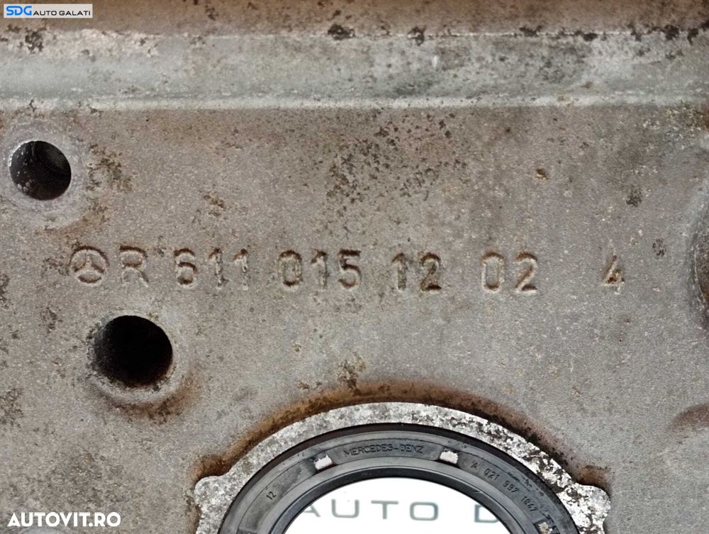 Capac Distributie Motor Simering Vibrochen Arbore Cotit cu Carcasa Suport Filtru Ulei Mercedes Clasa C Class W203 2.7 CDI 2000 - 2007 Cod R6110151202 [M7344] - 5