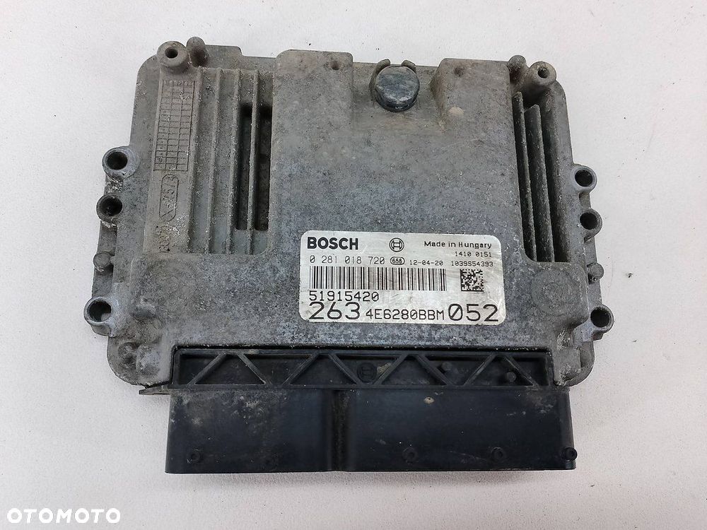 KOMPUTER, STEROWNIK FIAT DOBLO II 51915420  0281018720 1.6 Multijet 16v - 1
