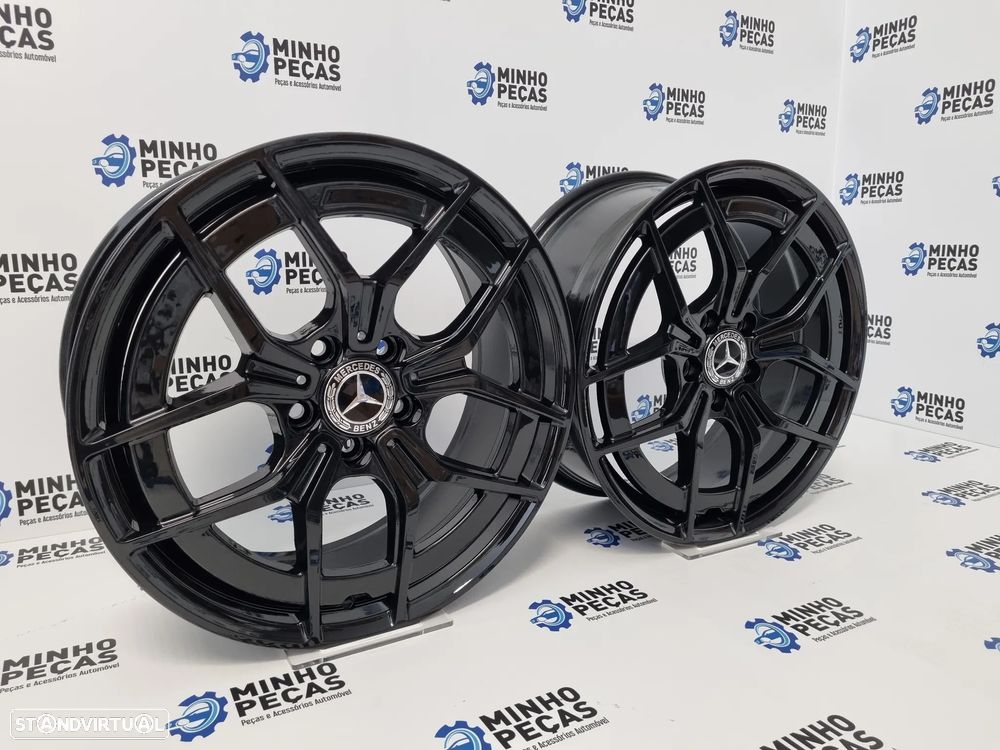 Jantes Mercedes Novo Class C e E AMG em 18 Preto Brilho - 3