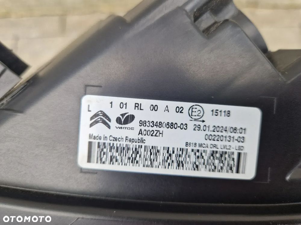 LAMPA DZIENNA LEWA CITROEN C3 III LIFT 2020-- LED - 6