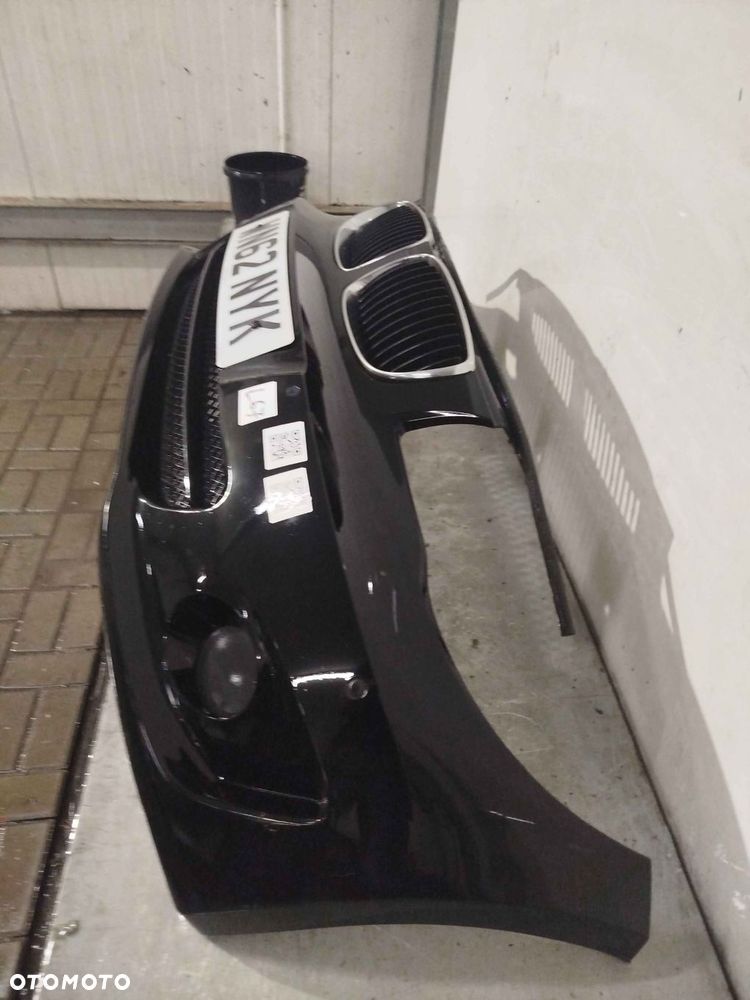 + ZDERZAK PRZÓD PRZEDNI DO BMW SERII 1 E82 E88 LCI M PAKIET SCHWARZ II 2 CZARNY PDC  HALOGENY - 3