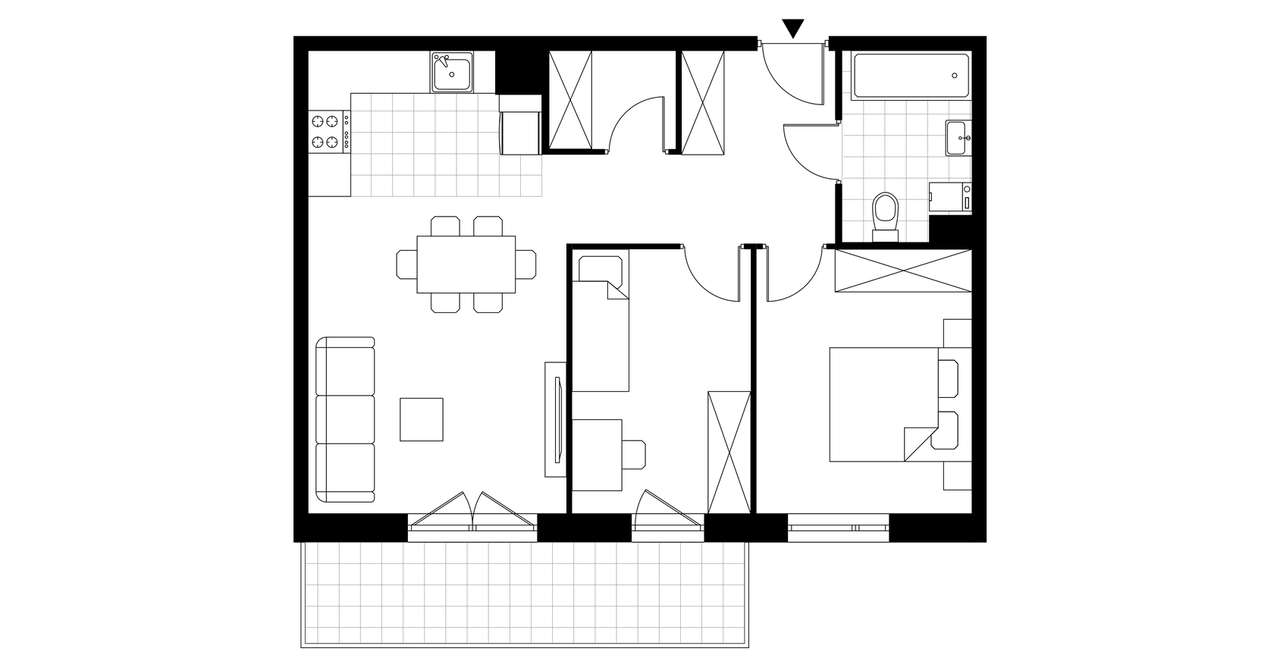 3-pokojowe mieszkanie 57m2 + balkon Bezpośrednio - Pełny obrazek: 3/23