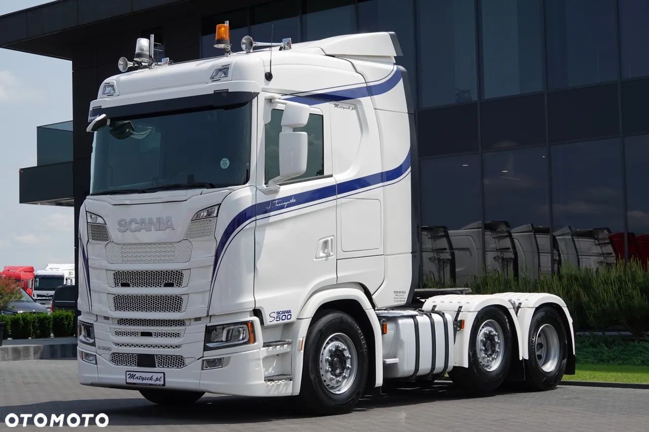 Scania S 500 / 6x2 / PUSHER / RETARDER / KLIMA POSTOJOWA  / PRZÓD NA PODUSZKACH  / OS PODNOSZONA i SKRĘTNA / DMC  70 000 KG  / OPTICRUISE + SPRZĘGŁO / EURO 6 / PO KONTRAKCIE SERWISOWYM - 1