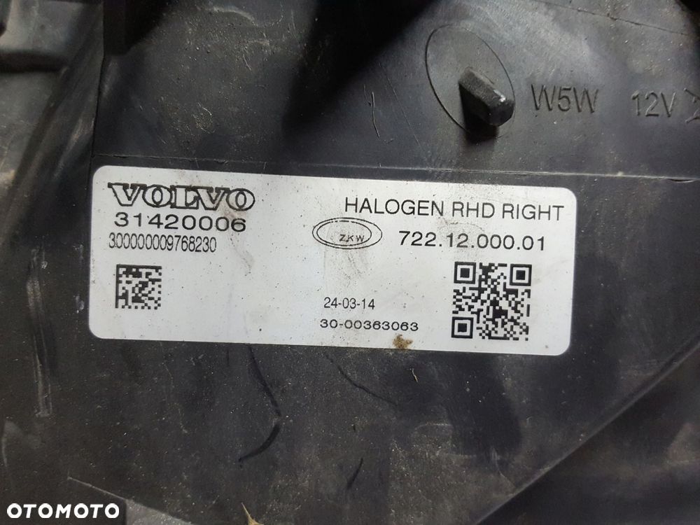 VOLVO V40 II 2 12-16r LAMPA PRAWA PRZÓD ANGLIK - 7