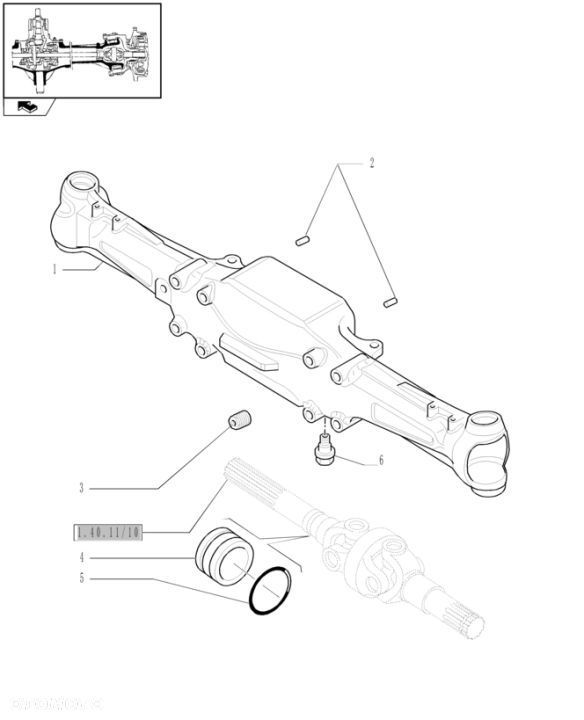 New Holland T6090 T6070 T7230 Pochwa mostu napedow 87633221 - 1