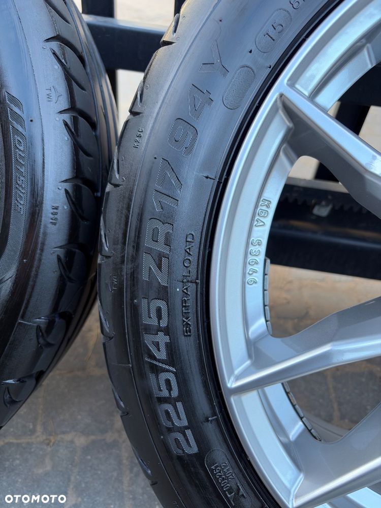 Felgi Rial X12 17” 5x112 + opony 225/45 – 2 sezony, powłoka, bdb - 12
