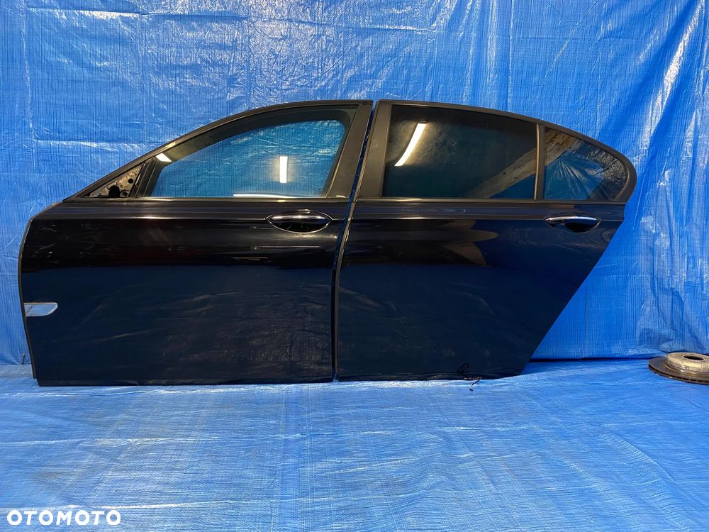 BMW 7 F01 DRZWI LEWE LEWY PRZÓD PRZEDNIE TYŁ TYLNE 416/9 CARBONSCHWARZ KOMPLETNE LAKIER ORYGINAŁ - 3