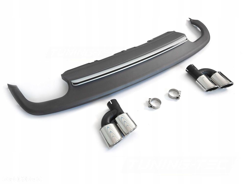 Dyfuzor Dokładka Zderzaka Tylnego Audi A5 8T 8F 11-16 Sport S Style Silver - 1