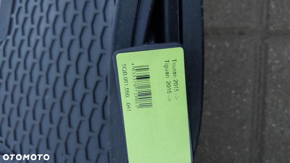 DYWANIKI GUMOWE PRZÓD TYŁ VW TOURAN 16-20 NOWE ORGINAL 5QB061550 - 2