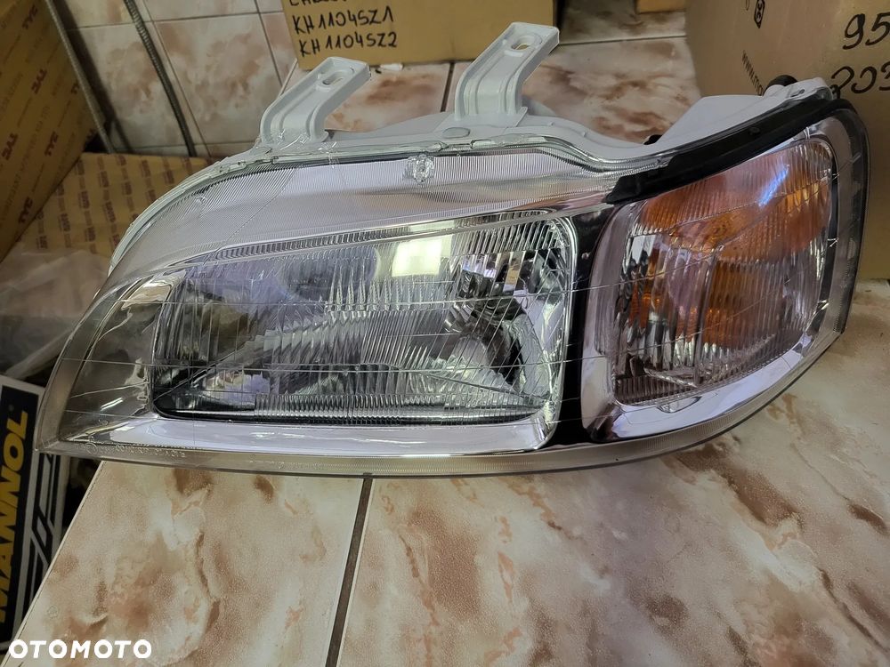 Reflektor Lewy lampa   (H4, elektryczny, bez silnika, kolor wkładu: chromowany, kolor kierunkowskazu: przezroczysty HONDA CIVIC VI LFB/KOMBI 01.97-02.01