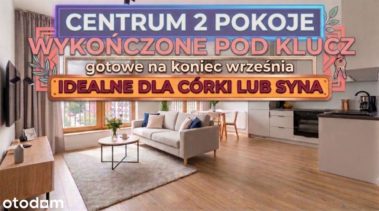 Nowe wykończone 2-Pokoje w ścisłym Centrum, Klima!