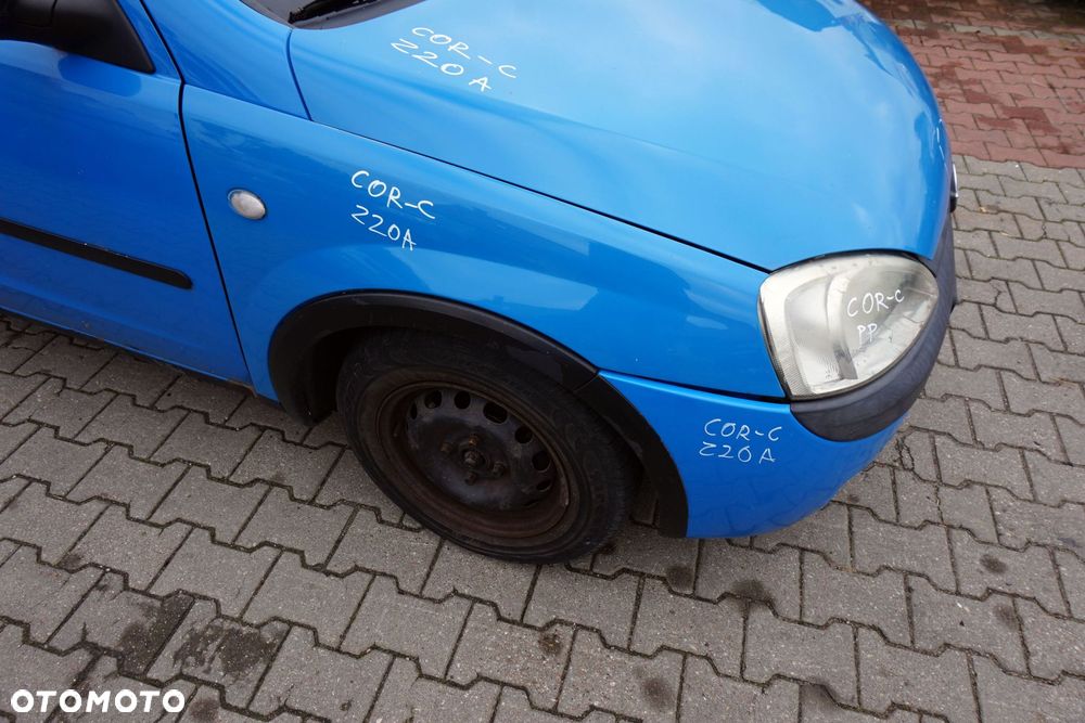 MASKA ZDERZAK BŁOTNIKI LAMPY CORSA C III Z20A  OPEL 1999-2003 NIEBIESKI PRZÓD KOMPLETNY - 14