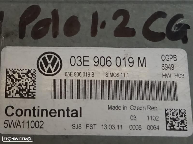 Centralina De Motor Volkswagen Polo (6R1, 6C1)  Centralina 1.2 / 03E90 - 2