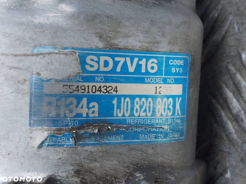 SPRĘŻARKA KOMPRESOR KLIMATYZACJI SEAT LEON I 1.9 TDI 1J0820803K - 2