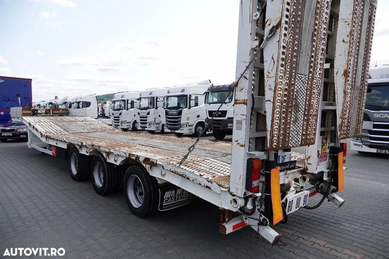 Castera REMORCĂ CASTERA / LOW LOADER / 13,4 M / PLATFORMĂ HIDRAULICĂ / RAMPE HIDRAULICE / AXIE DE DIRECȚIE / TROLIU - 11