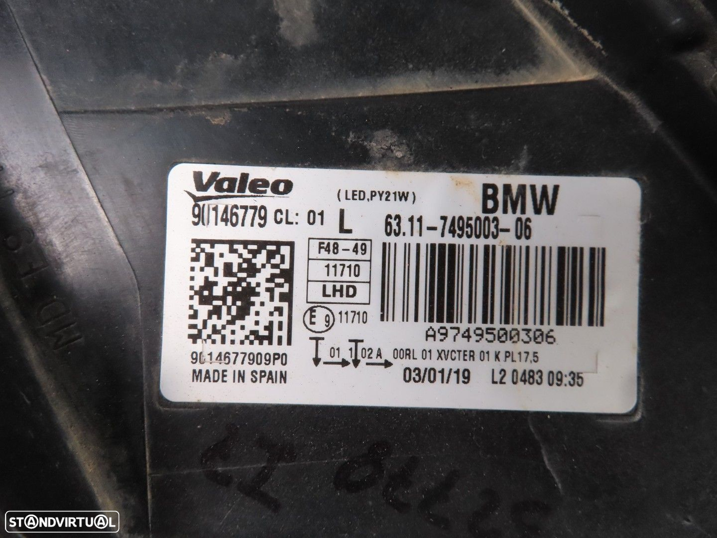 Farol LED Esquerdo Usado / Original BMW X1 (F48) 63117436461 / 63117495003 - 7