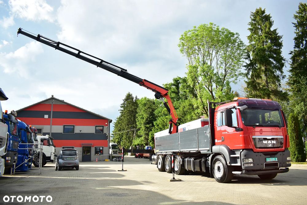 MAN TGS 35.480 Tridem 8x4 /Skrzynia 7.20m./ Palfinger PK 34002 SH/ Wciągarka/ 8 Segmentów/ 22m. / 5 i 6 Funcja/ Rotator/ Pilot/  Manual/ Euro 5/ Autokran/ Ladekran/ Kran/ HDS/ Seilwinde / Sprowadzony ! - 14