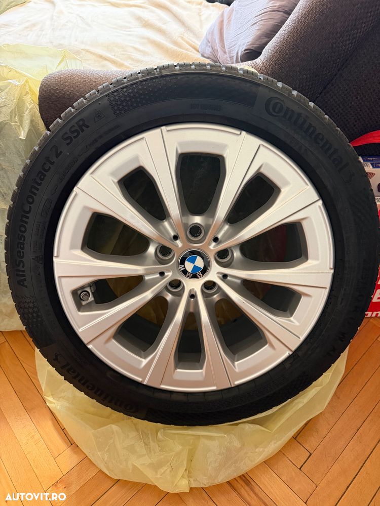 Set 4 Jante Bmw R17 Styling 775 V-Spoke + 4 Anvelope Continental 225/50/17 AllSeason RunFlat DOT2025 - 1