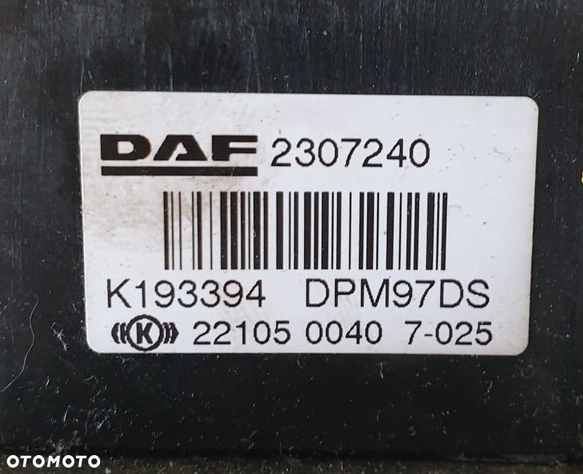 DŹWIGNIA ZAWÓR HAMULCA RĘCZENGO DAF XF XG 2307240 - 4