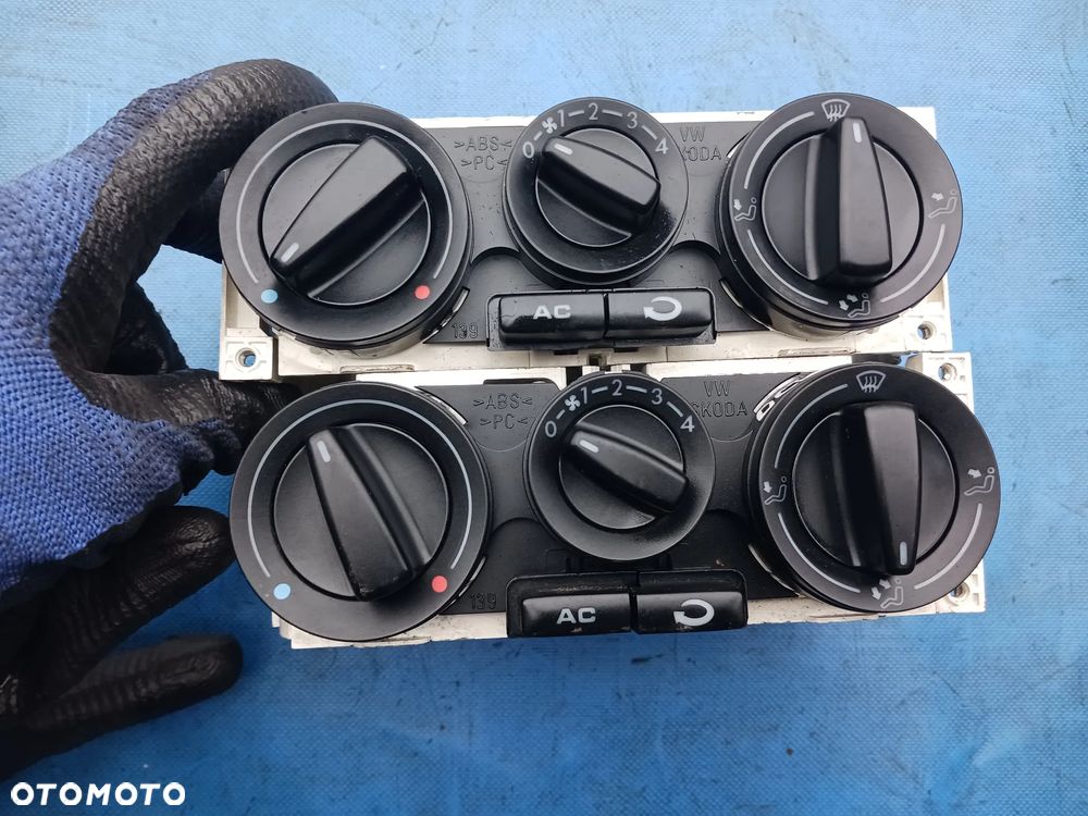 Panel sterowania klimatyzacji Skoda Octavia I 1 Volkswagen Golf Audi A3 nawiewu sterowanie ogrzewaniem manual pokrętła - 1