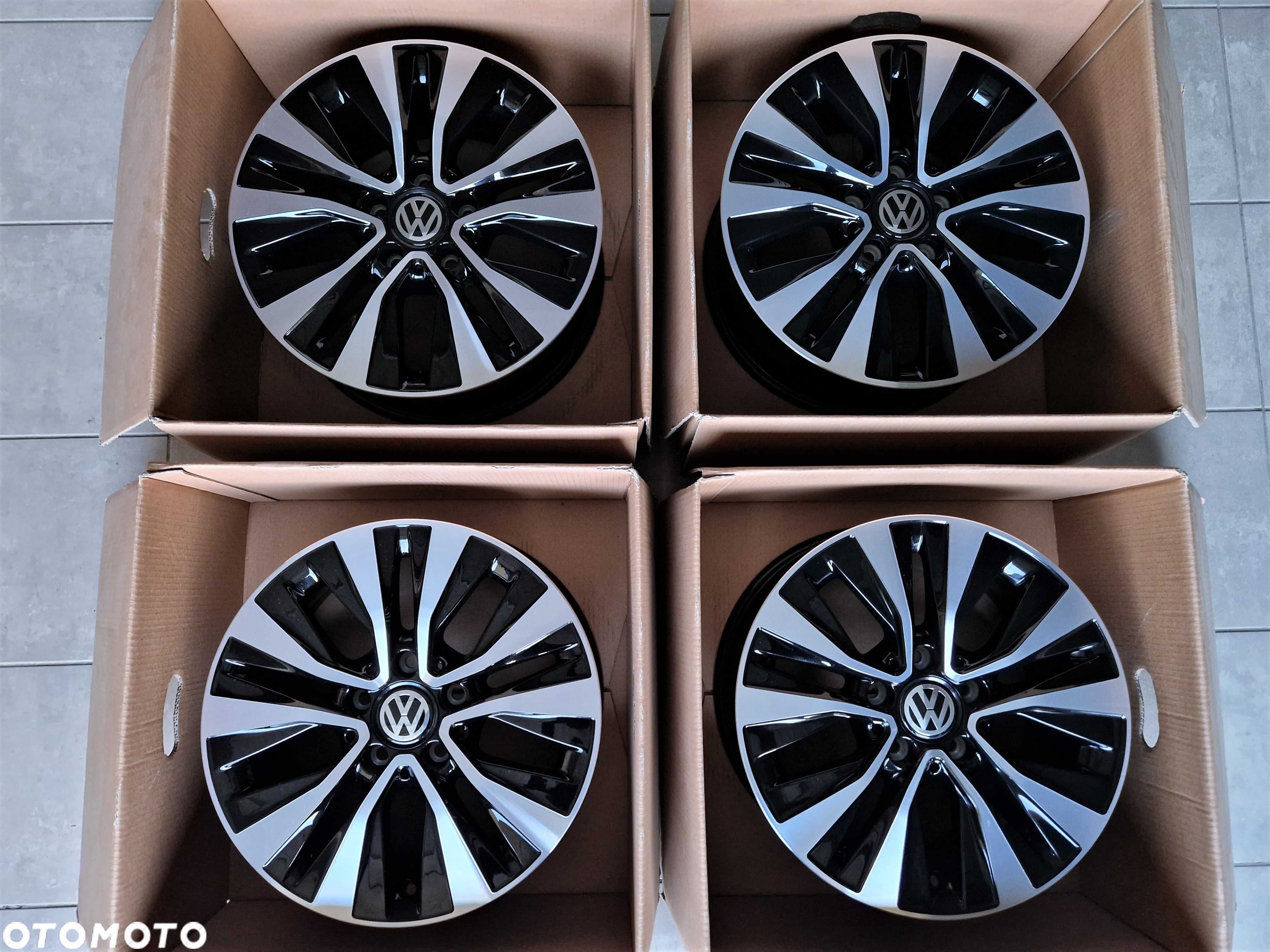 Alufelgi 16 5x112 VW Golf Passat Touran Jetta Caddy Tiguan Czarne 311# - 8