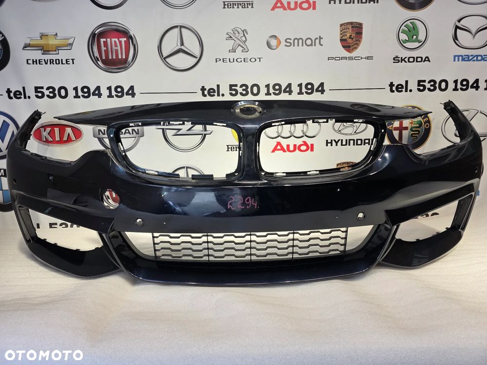 BMW F32 / F33 / F36 M-PAKIET 13- ZDERZAK PRZEDNI PRZÓD NA 6xPDC + KRATKA ŚRODKOWA NR 51118054502 / 8054502 NR AUKCJI NZ2294 - 1