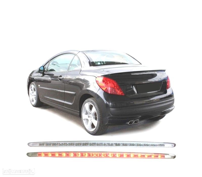 TERCEIRA LUZ DE STOP PEUGEOT 207 CC LED CROMADO - 1