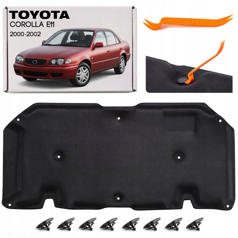 toyota corolla viii e11 2000-2002 po liftingu wygłuszenie maski 5334102150 - 1