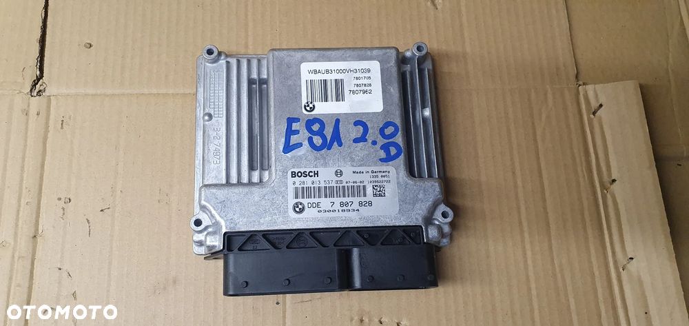 Komputer sterownik silnika BMW I E81 E87 2.0D 7807828 0281013537 - 1