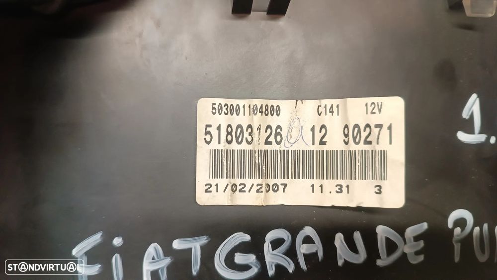 QUADRANTE FIAT GRANDE PUNTO REF; 51803126 - 3