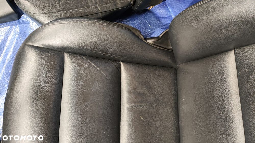 FOTELE KANAPA TUNEL ŚRODKOWY PODŁOKIETNIK BOCZKI DRZWI LED DEKORY TAPICERKA WNĘTRZE SKÓRA CZARNA GRZANA PAMIĘĆ FULL MASAŻE MERCEDES W221 LIFT KRÓTKI - 9