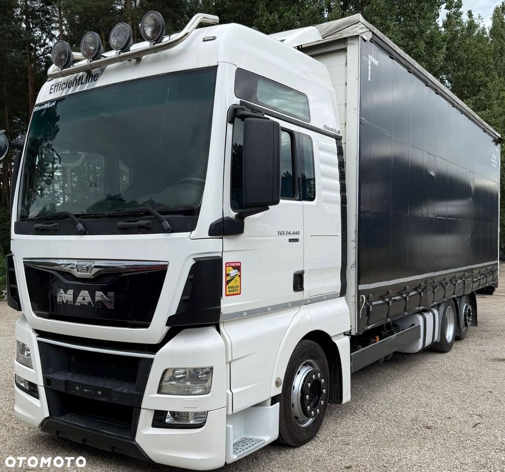 MAN TGX 24.440 XXL JUMBO 6x2 AUTOMAT ZABUDOWA ALUMINIOWA HIPOCAR DŁ:7.80m DOLNY ZACZEP NOWA PLANDEKA!!! EURO 6 2014r ŁADNY - 3