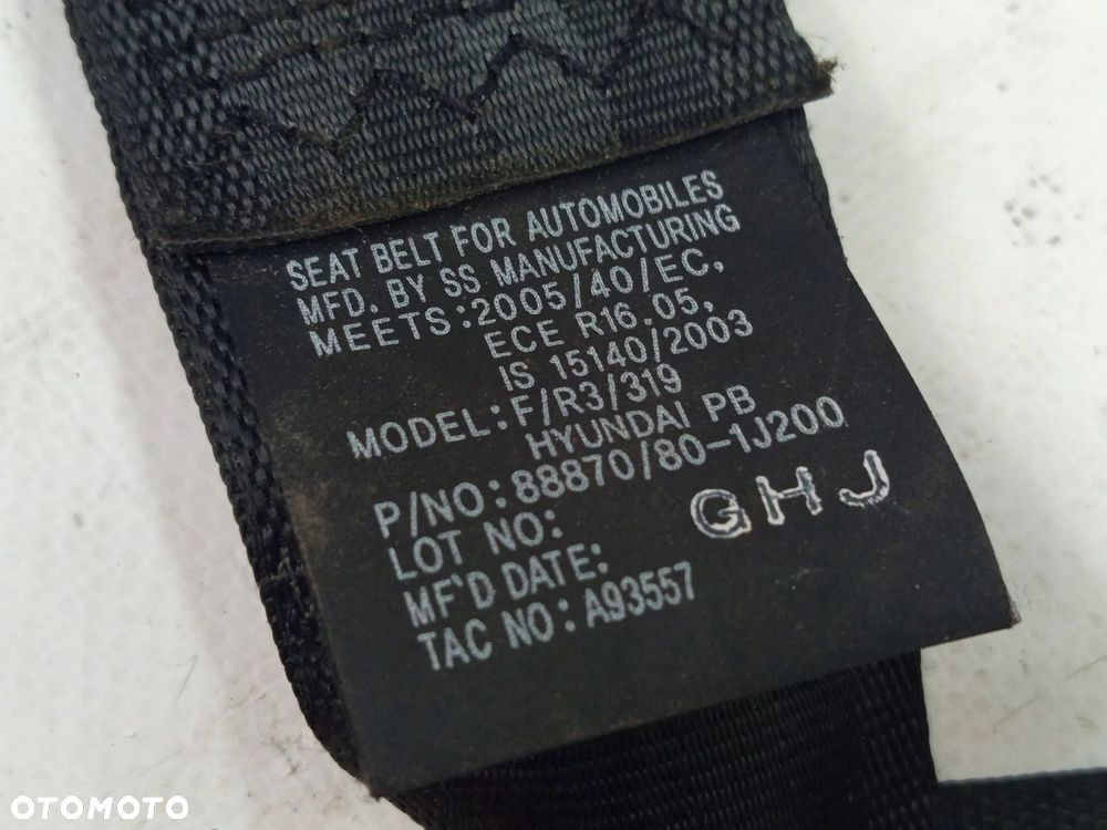 Przedni pas bezpieczeństwa Przód strona lewa Hyundai i20 8887080-1J200 - 5