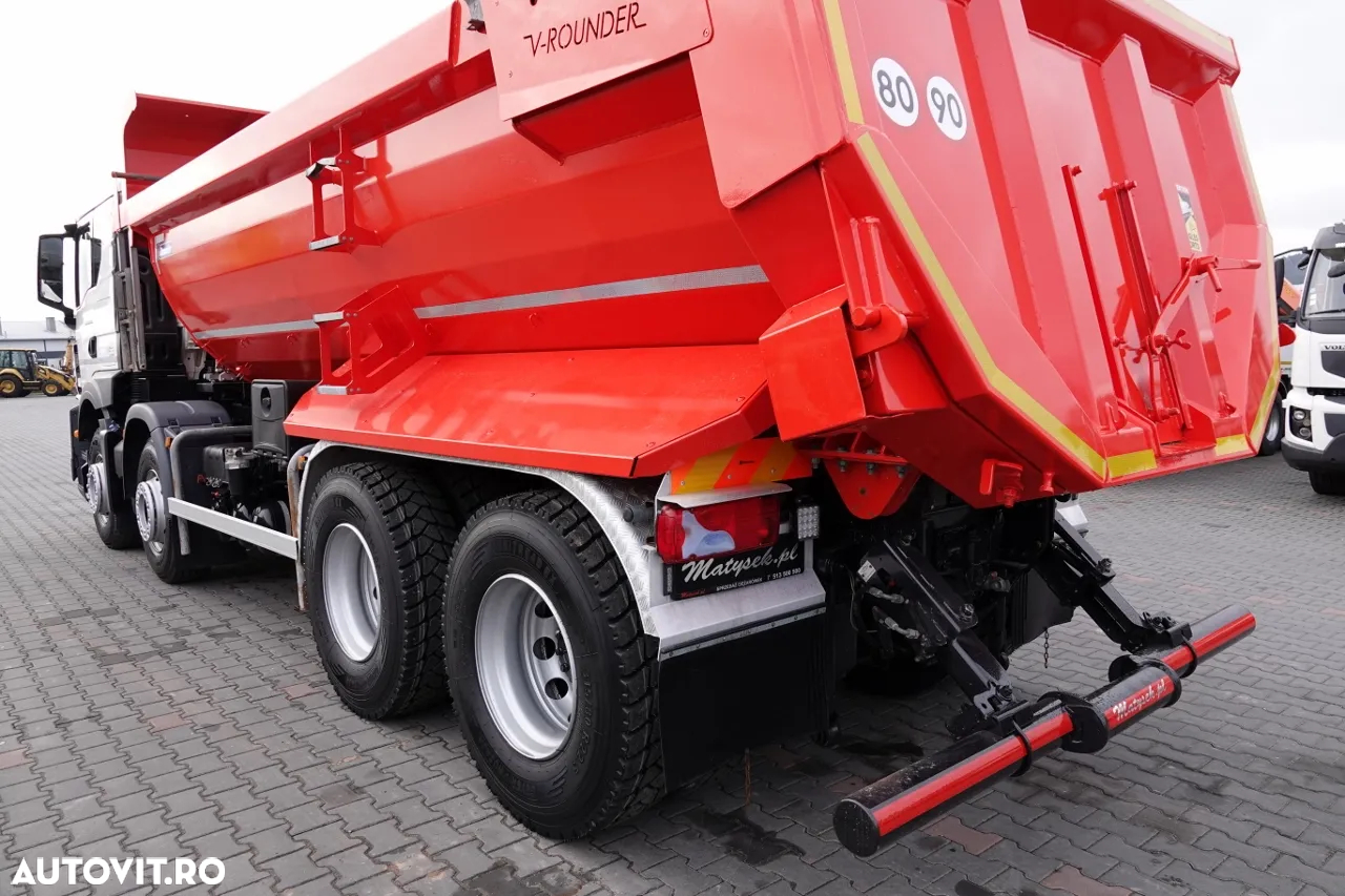 MAN TGS 35.430 / 8X4 / BASCULANĂ SPATE / HYDROCLAP / PNEURI 100% / 2022 / 109.000 PLN KM - 13