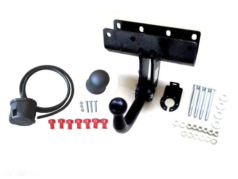 Nowy Kompletny Hak Holowniczy Auto-Hak Słupsk + Kula + Moduł + Wiązka Uniwersalna + Gniazdo elektr. Bez cięcia zderzaka do Jeep Wrangler Jk od 2006 - 2