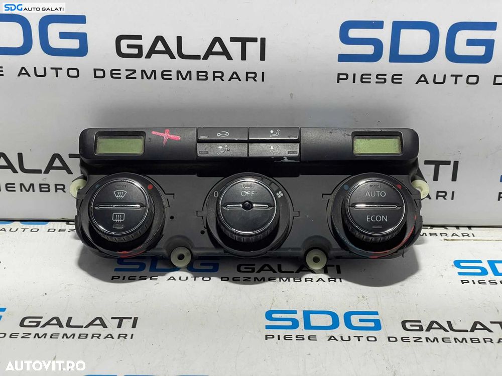 Panou Modul Unitate Comanda AC Aer Conditionat Clima Climatronic Dublu Dual Zone Volkswagen Passat B6 2005 - 2010 [L3174] - 1