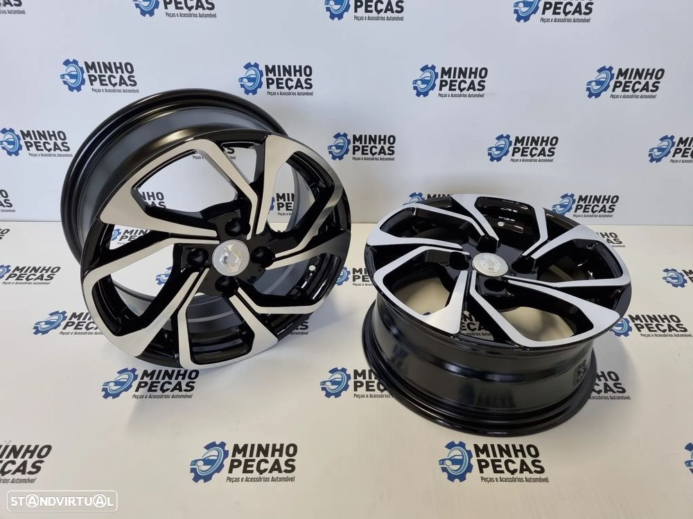 Jantes Renault Clio 2020 em 15 Black Polish (4x100) - 5