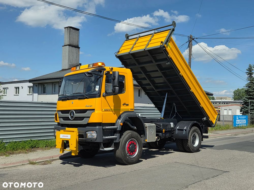 Mercedes-Benz AXOR 1824 // 4x4 4WD AWD // BLOKADY TERENOWE ZWOLNICE // NOWY KIPER WYWROTKA 3str // NISKI PRZEBIEG // MOŻLIWY HDS // OPONY 100% // JAK NOWY - 2