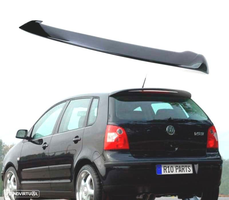 AILERON SPOILER VOLKSWAGEN VW POLO MK4 01-09 ABS PRETO BRILHANTE - 1