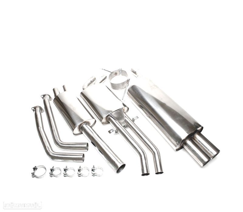 LINHA DE ESCAPE EM INOX PARA BMW E46 GASOLINA 98-06 - 1
