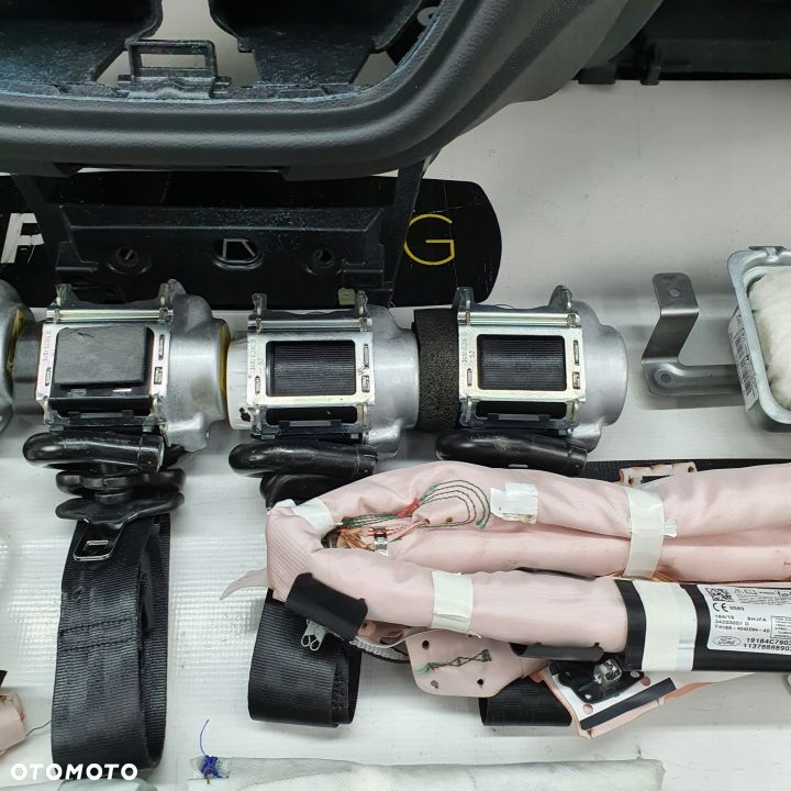 FORD FIESTA MK8 DESKA ROZDZIELCZA KONSOLA KOKPIT PULPIT PODUSZKI AIRBAG AIR BAG PASY KURTYNY KIT SET - 9