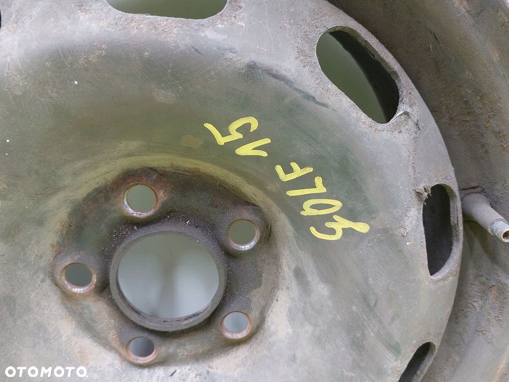Felgi stalowe 4 SZT KOMPLET VW GOLF IV ET 38 , 6JX15 , 5X100 6Q0601027C - 3