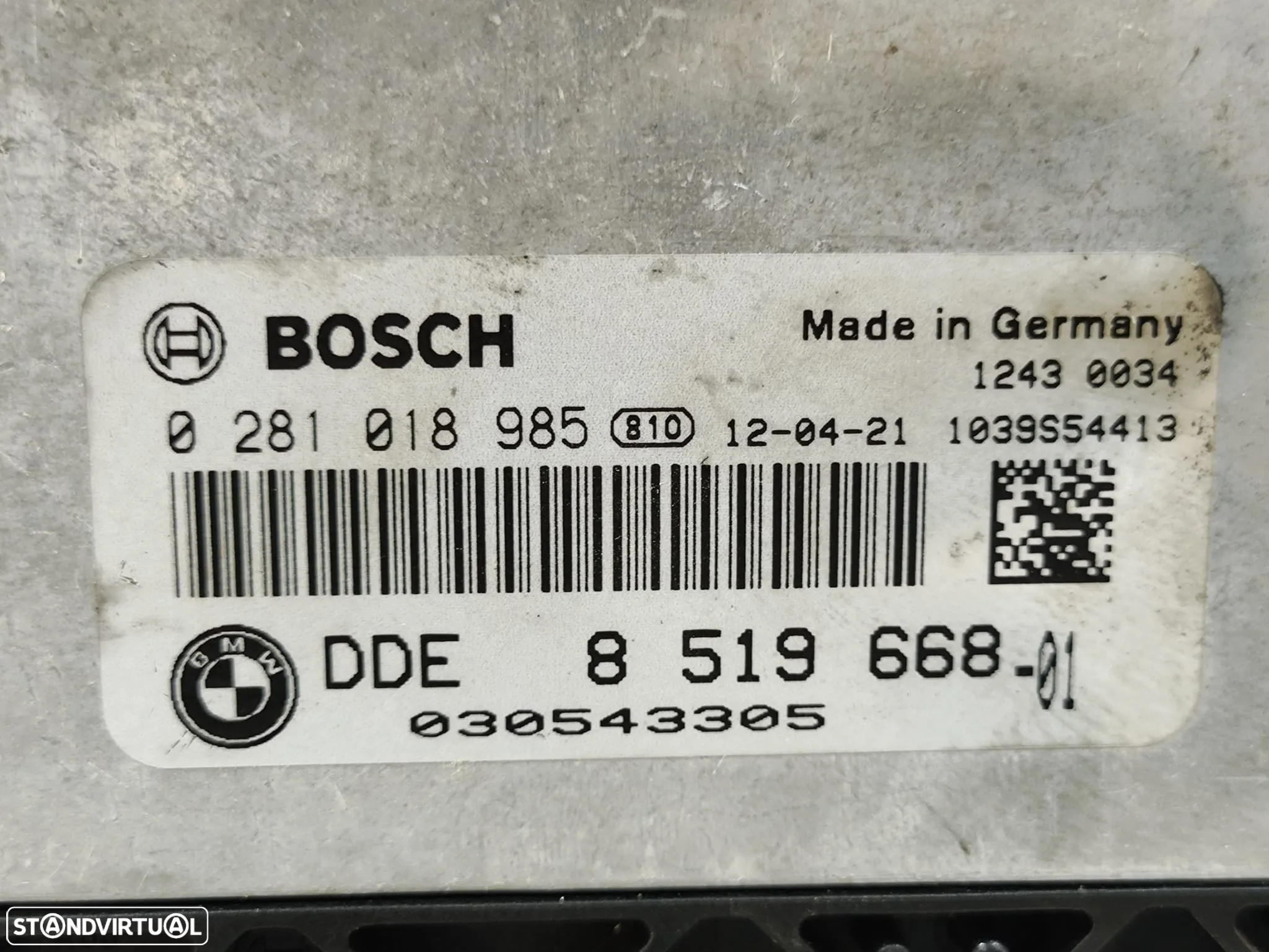 Centralina ECU Motor Bosch / BMW - 8519668 | 0281018985 - N47D20C E91 - 6