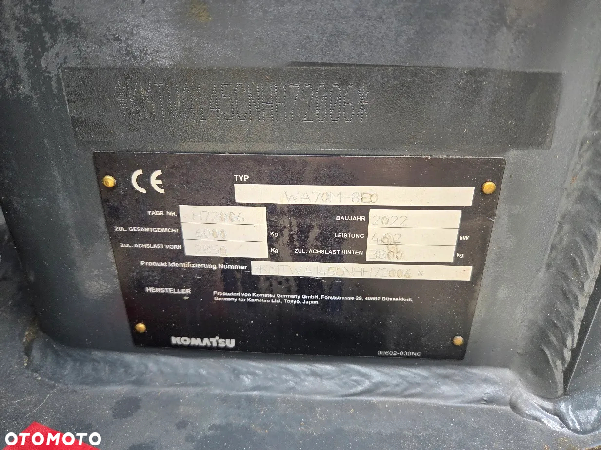 Komatsu Ładowarka Kołowa KOMATSU WA70 M-8 Najnowsza Seria OKAZJA !! - 7