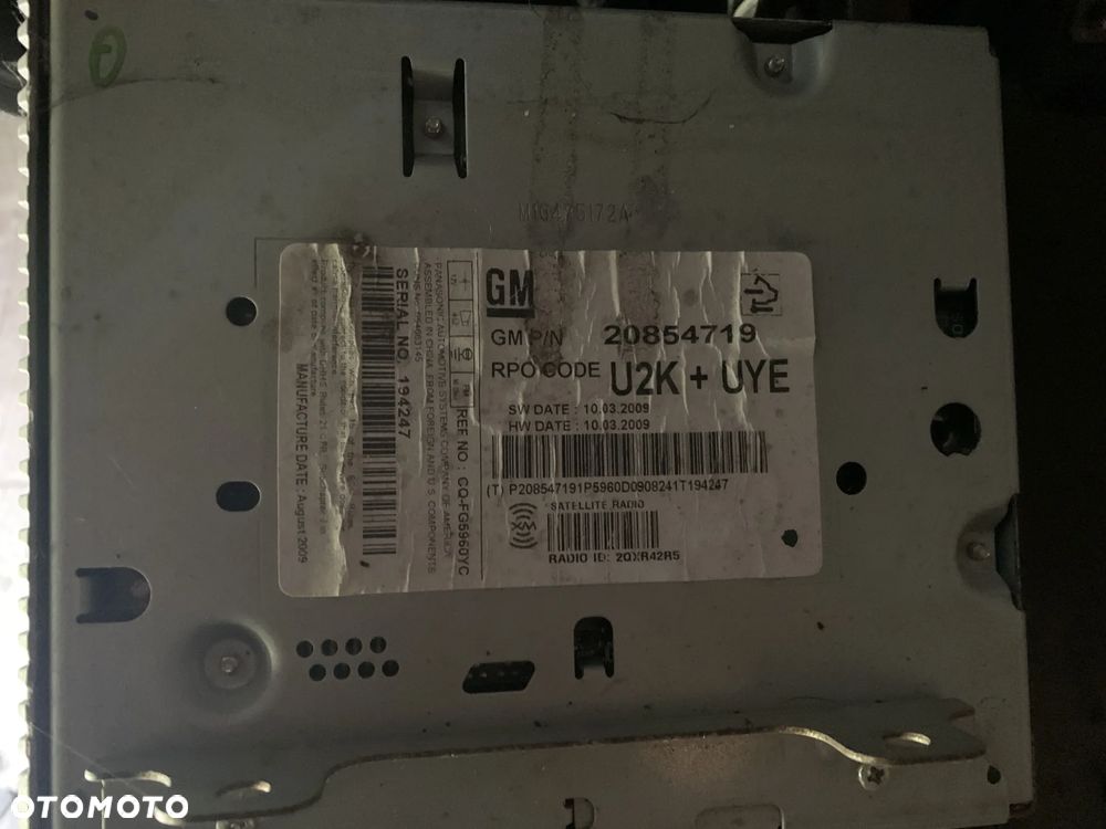 CHEVROLET CAMARO 2009-2015 radio czytnik płyt cd - 3