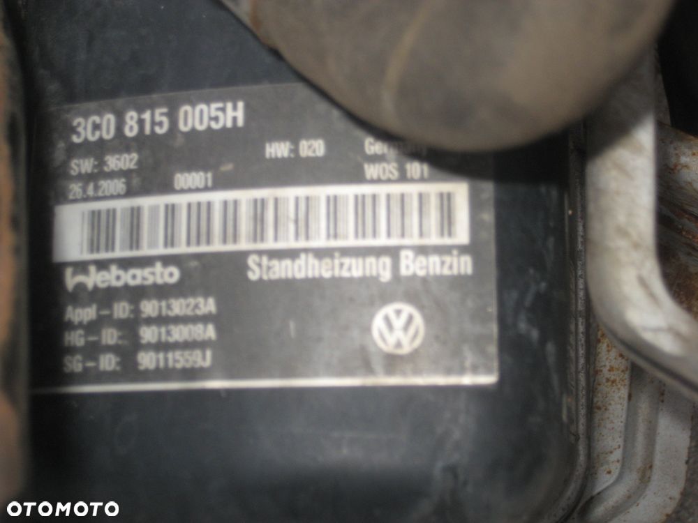 vw passat b6 00-05r 2,0 fsi webasto dewasto 3c0815005h - 7