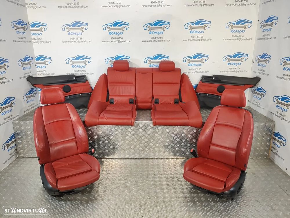 .BANCOS EM PELE BMW SERIE 3 E92 COUPÉ PACK M ELÉTRICOS COM MEMÓRIA AIRBAGS QUARTELAS TRASEIRAS ORIGINAIS - 1